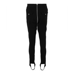 New Gucci Black Slim Zipper Stirrup Pants